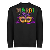 Black happy mardi gras carnival mask Heavyweight Sweatshirt - Jasminsmagicworld