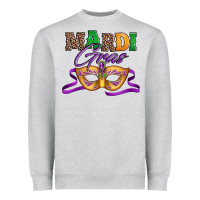 Heather Grey happy mardi gras carnival mask Heavyweight Sweatshirt - Jasminsmagicworld