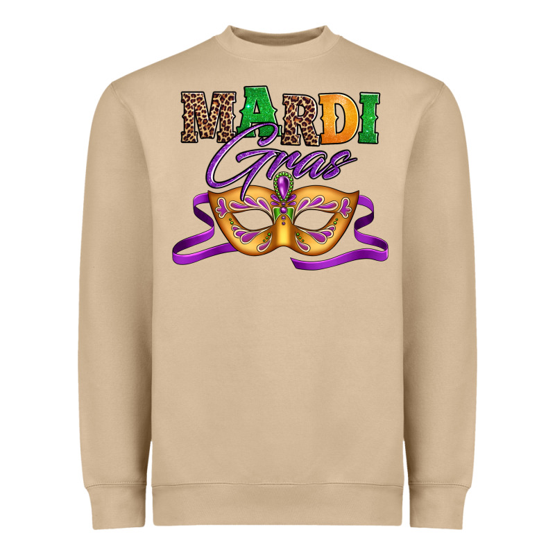 Happy Mardi Gras Carnival Mask Heavyweight Sweatshirt by Jasminsmagicworld | Teevron