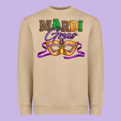 Happy Mardi Gras Carnival Mask Heavyweight Sweatshirt Designed By Jasminsmagicworld