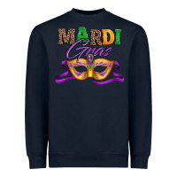 Navy happy mardi gras carnival mask Heavyweight Sweatshirt - Jasminsmagicworld