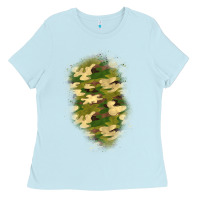 Baby Blue camouflage patch 1 Ladies Tee - BundleAndBundleShop