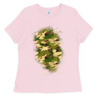 Bubblegum Pink camouflage patch 1 Ladies Tee - BundleAndBundleShop