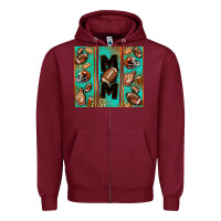 Burgundy American football mom Zipper Hoodie - Jasminsmagicworld