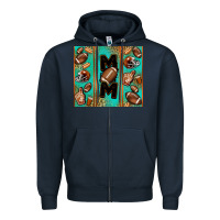 Navy American football mom Zipper Hoodie - Jasminsmagicworld