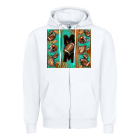 White American football mom Zipper Hoodie - Jasminsmagicworld