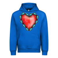 Cobalt Gemstone Red Heart Urban Hoodie - Jasminsmagicworld
