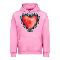 Fuchsia Pink Gemstone Red Heart Urban Hoodie - Jasminsmagicworld