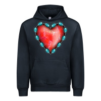 Navy Gemstone Red Heart Urban Hoodie - Jasminsmagicworld