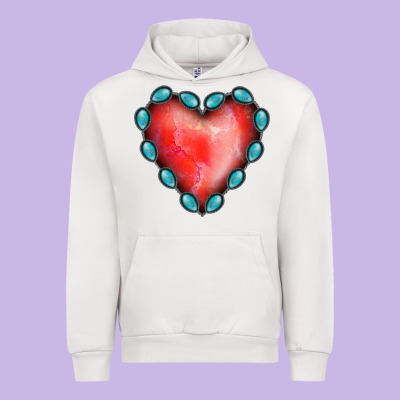 Gemstone Red Heart Urban Hoodie Designed By Jasminsmagicworld