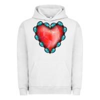 Pigment Lunar Rock Gemstone Red Heart Urban Hoodie - Jasminsmagicworld