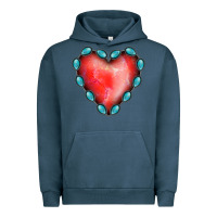 Pigment Midnight Navy Gemstone Red Heart Urban Hoodie - Jasminsmagicworld