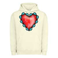 Pigment Pistachio Gemstone Red Heart Urban Hoodie - Jasminsmagicworld