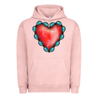 Pigment Salmon Gemstone Red Heart Urban Hoodie - Jasminsmagicworld
