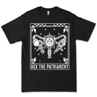 Black womens hex the patriarchy uterus tarot card halloween feminist t shirt Premium Tee - maiPhamDesign