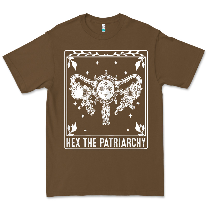 Womens Hex The Patriarchy Uterus Tarot Card Halloween Feminist T Shirt Premium Tee by maiPhamDesign | Teevron
