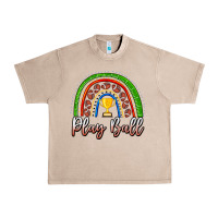 Play Ball Football Rainbow Urban Heavy Tee | Teevron