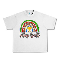Lunar Rock Play Ball Football Rainbow Urban Heavy Tee - CowhideDigitalArt