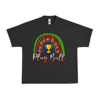Pigment Black Play Ball Football Rainbow Urban Heavy Tee - CowhideDigitalArt