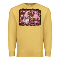 Antique Gold valentines day gnomes couple Premium Sweatshirt - Jasminsmagicworld