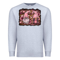 Heather Grey valentines day gnomes couple Premium Sweatshirt - Jasminsmagicworld