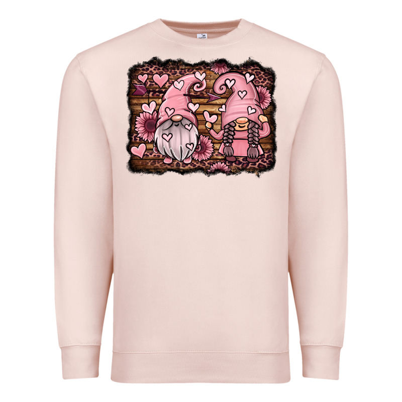 Valentines Day Gnomes Couple Premium Sweatshirt by Jasminsmagicworld | Teevron