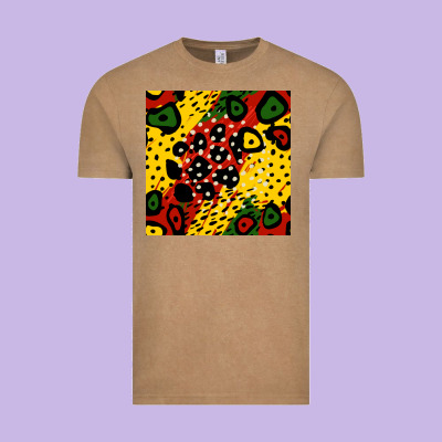African Colors Pattern Vintage Tee Designed By Bundleandbundleshop