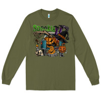 Army Green spooky Long Sleeve Tee - SublimationCraftShop