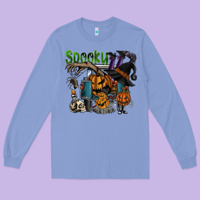 Spooky Long Sleeve Tee Designed By Sublimationcraftshop