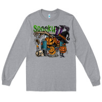 Heather Grey spooky Long Sleeve Tee - SublimationCraftShop