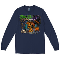 Navy spooky Long Sleeve Tee - SublimationCraftShop