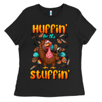Black huffin' for the stuffin' Ladies Tee - BundleAndBundleShop