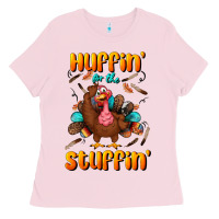 Bubblegum Pink huffin' for the stuffin' Ladies Tee - BundleAndBundleShop