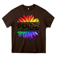 Chocolate Brown hippie pride sunflowers Heavy Core Tee - OliviaCreatesArt