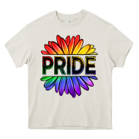 Cream hippie pride sunflowers Heavy Core Tee - OliviaCreatesArt