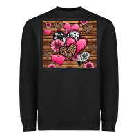 Black valentines day western hearts and sunflowers Heavyweight Sweatshirt - Jasminsmagicworld