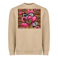 Valentines Day Western Hearts And Sunflowers Heavyweight Sweatshirt | Teevron