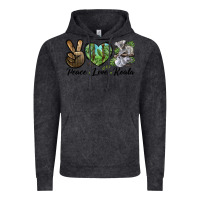 Vintage Black peace love koala Vintage Hoodie - LillyAllenDesigns