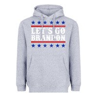 Heather Grey Let's Go Brandon Heavyweight Hoodie - Jasminsmagicworld