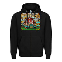 Black farm animals red barn tumbler 20oz Zipper Hoodie - Jasminsmagicworld