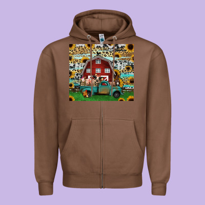 Farm Animals Red Barn Tumbler 20oz Zipper Hoodie Designed By Jasminsmagicworld
