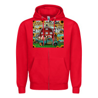 Red farm animals red barn tumbler 20oz Zipper Hoodie - Jasminsmagicworld