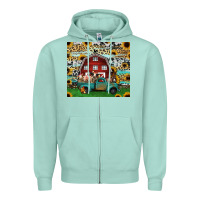 Seafoam farm animals red barn tumbler 20oz Zipper Hoodie - Jasminsmagicworld