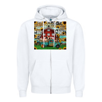 White farm animals red barn tumbler 20oz Zipper Hoodie - Jasminsmagicworld