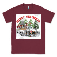 Burgundy merry chrıstmas Classic Tee - FaDigitalArtStudio