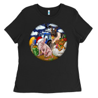 Black Farm And Pig Ladies Tee - FaDigitalArtStudio