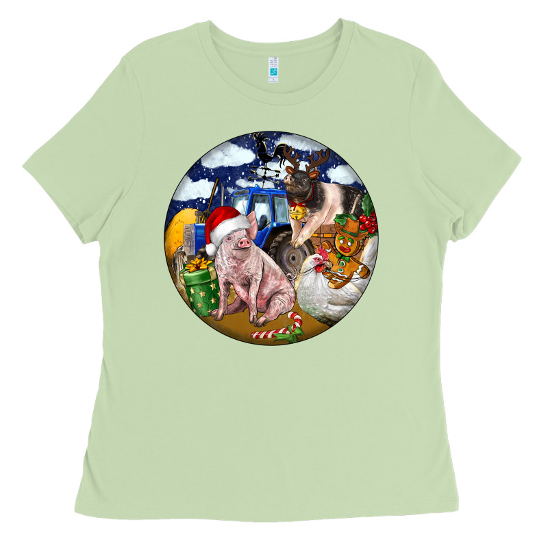 Farm And Pig Ladies Tee by FaDigitalArtStudio | Teevron