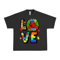 Pigment Black autism love Urban Heavy Tee - LillyAllenDesigns