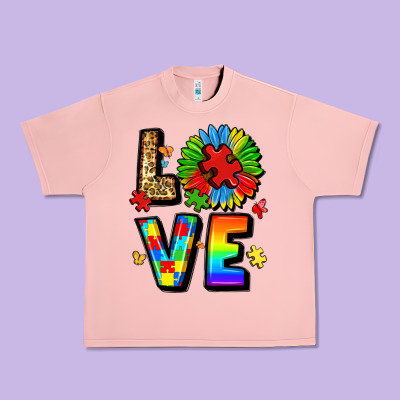 Autism Love Urban Heavy Tee Designed By Lillyallendesigns