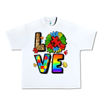 White autism love Urban Heavy Tee - LillyAllenDesigns